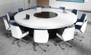 Meja Bundar Kantor Multifungsi Solusi untuk Ruangan Terbatas