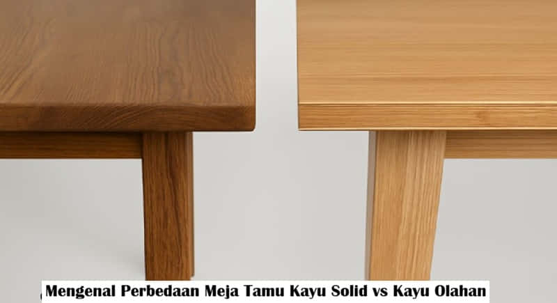 Mengenal Perbedaan Meja Tamu Kayu Solid vs Kayu Olahan