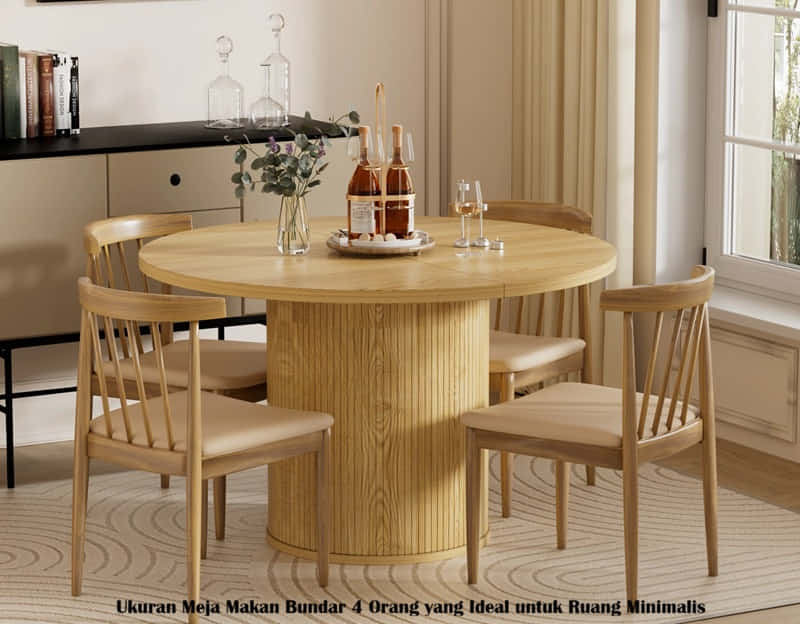 Ukuran Meja Makan Bundar 4 Orang yang Ideal untuk Ruang Minimalis